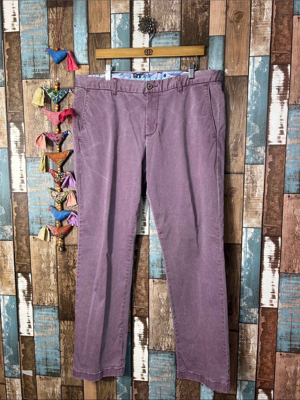 Tommy Bahama Lavender Straight-Leg Chinos - Classic Everyday Fit